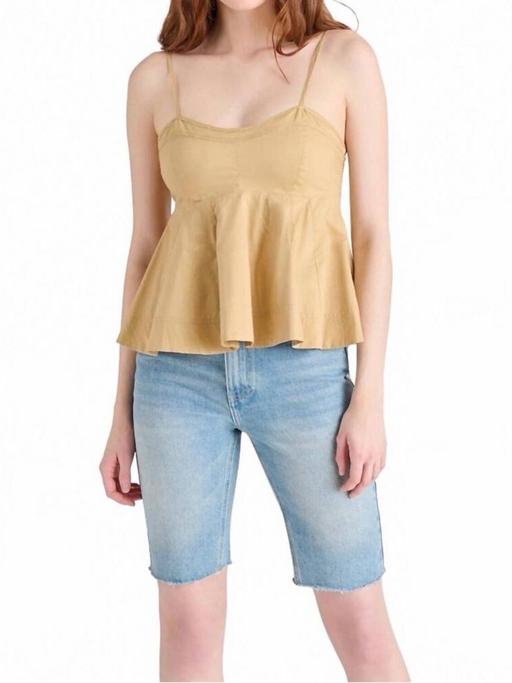 STEVE MADDEN women's delta top in Khaki- NWT size Large
